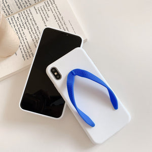 Cute 3D Matte Slippers Phone Case