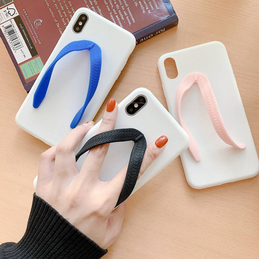 Cute 3D Matte Slippers Phone Case